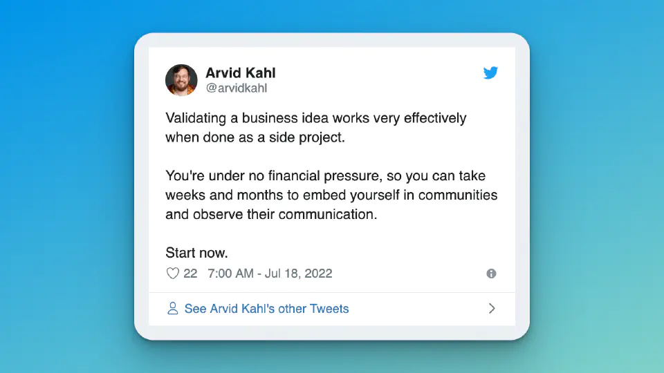 Side Projects have more chances of working out